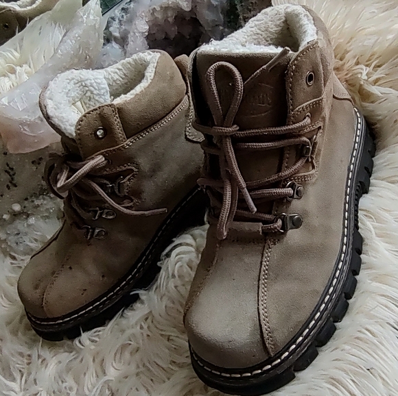 Backroads Shoes - Women's Backroads Sherpa Lined Suede Hiking Boots Sz8